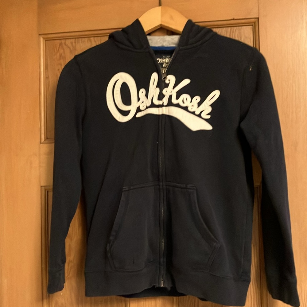 Navy zip up Oshkosh hoodie size 12